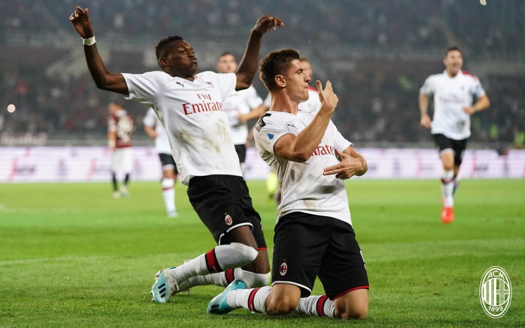 Krzysztof Piatek e Rafael Leao, @acmilan