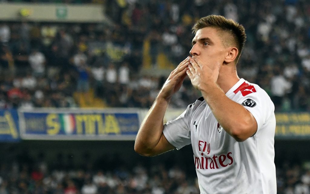 Krzysztof Piatek in Verona-Milan, Getty Images