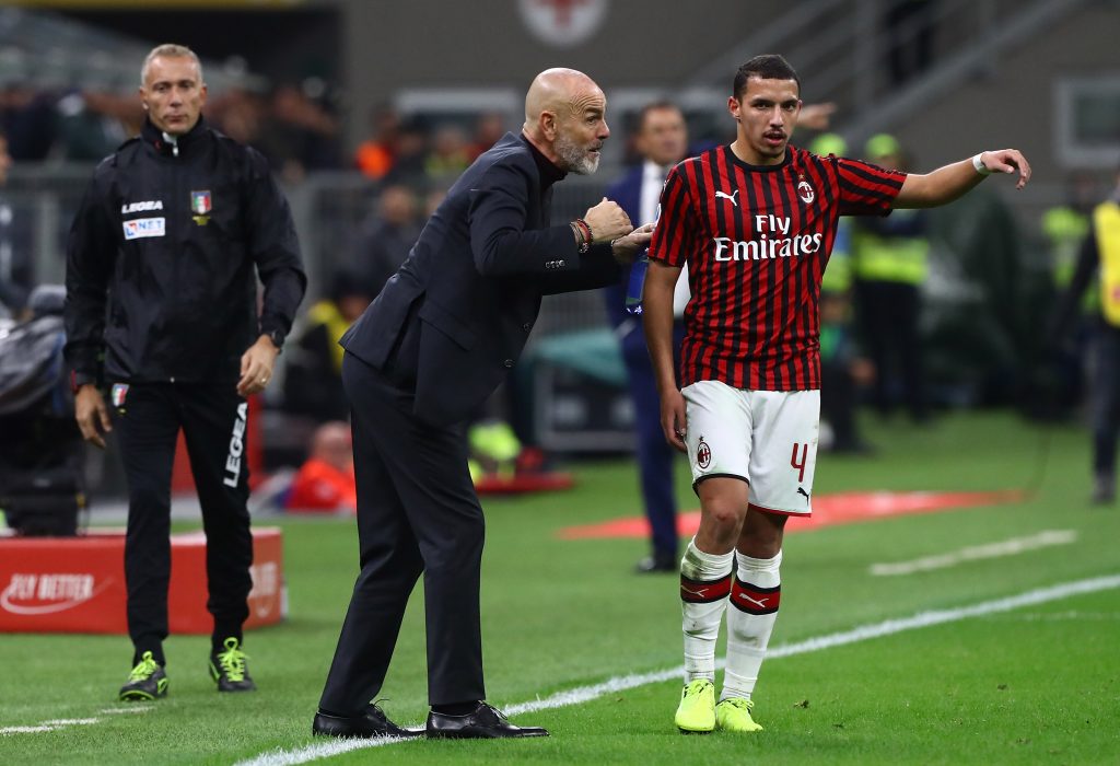 Stefano Pioli e Ismael Bennacer, Milan, Getty Images