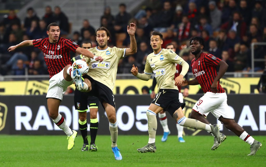 Ismael Bennacer e Simone Missiroli in Milan-Spal, Getty Images