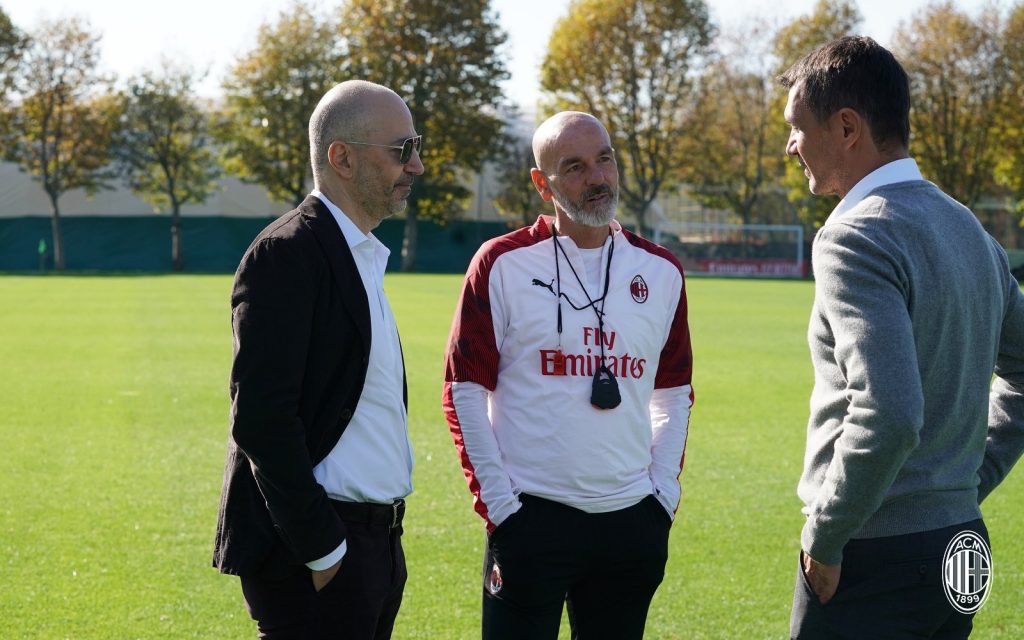 Gazidis Pioli Maldini Milanello Roma-Milan