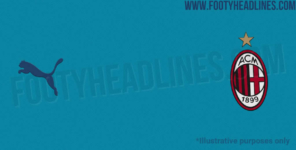 Il colore della terza maglia del Milan 20-21, foto footyheadlines.com