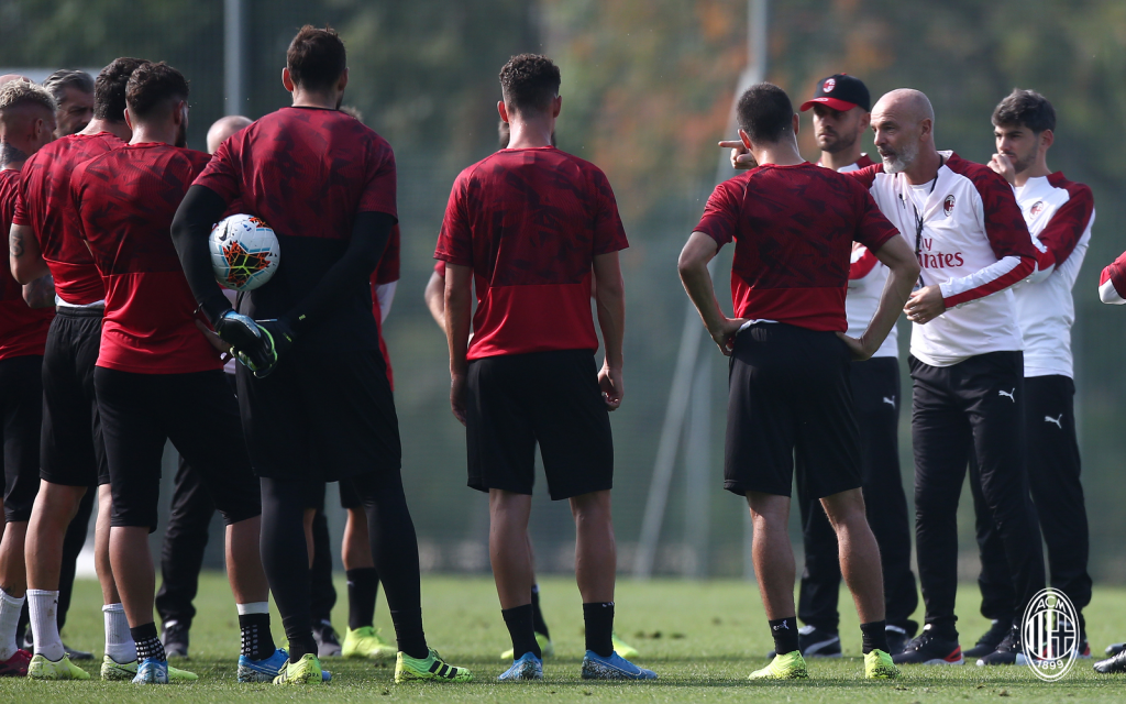 Il Milan a Milanello, foto @acmilan