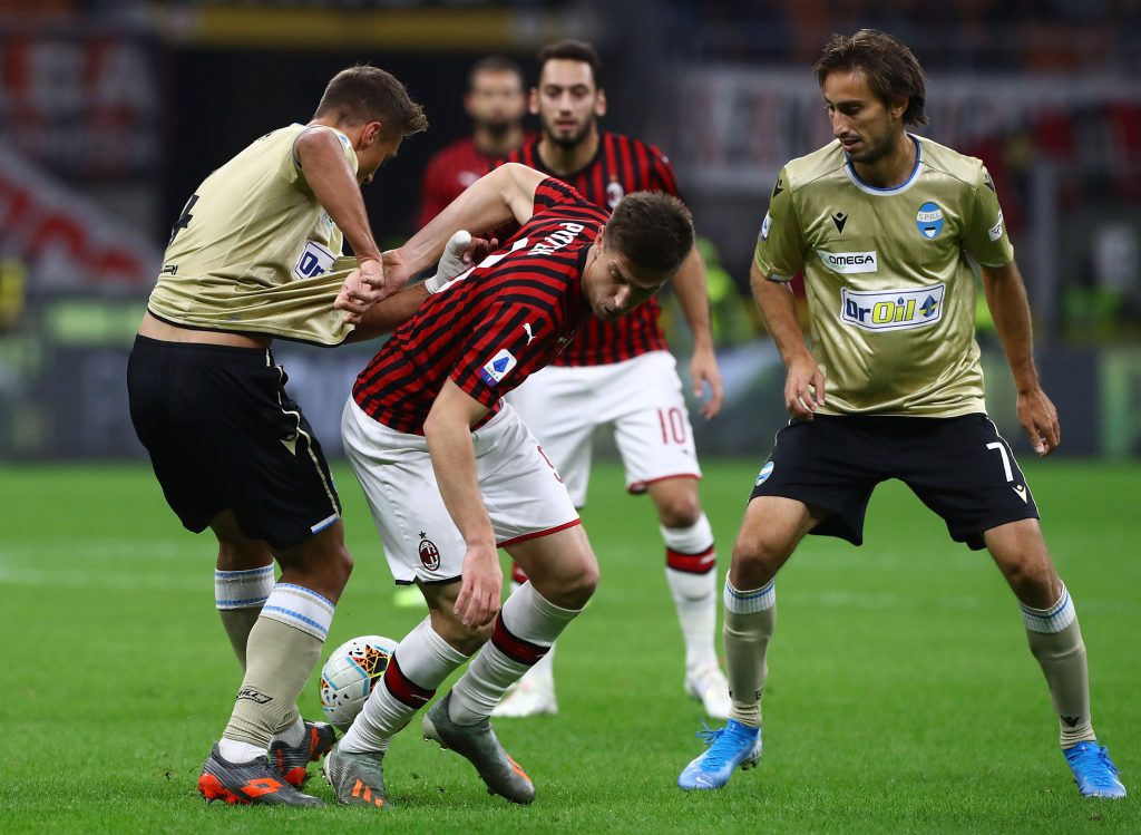 Krzysztof Piatek in Milan-Spal, Getty Images