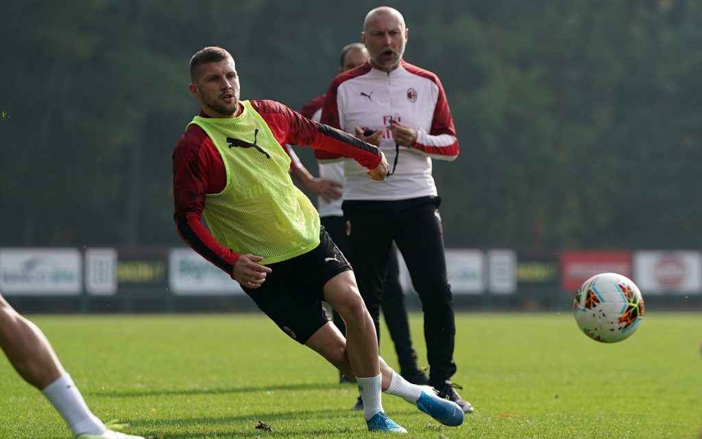 Ante Rebic a Milanello, @acmilan