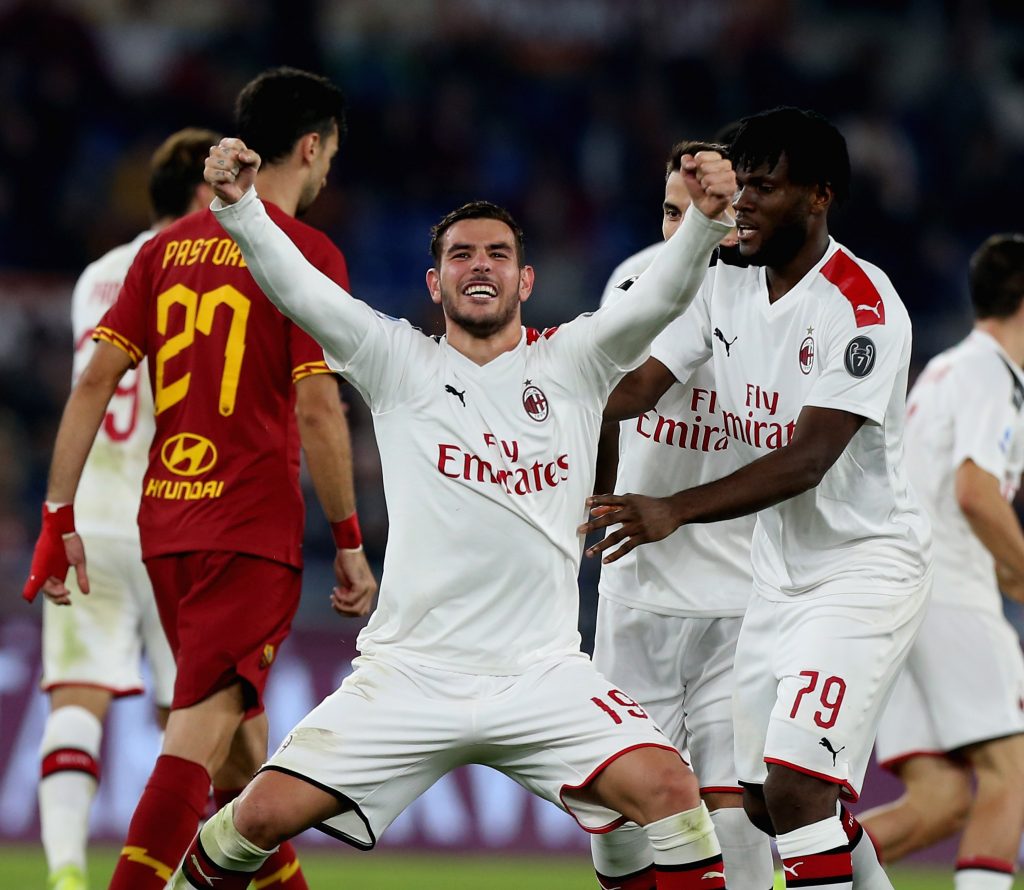 Theo Hernandez in Roma-Milan, Getty Images
