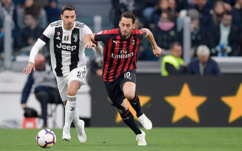 Juventus-Milan 2018-2019 De Sciglio Calhanoglu