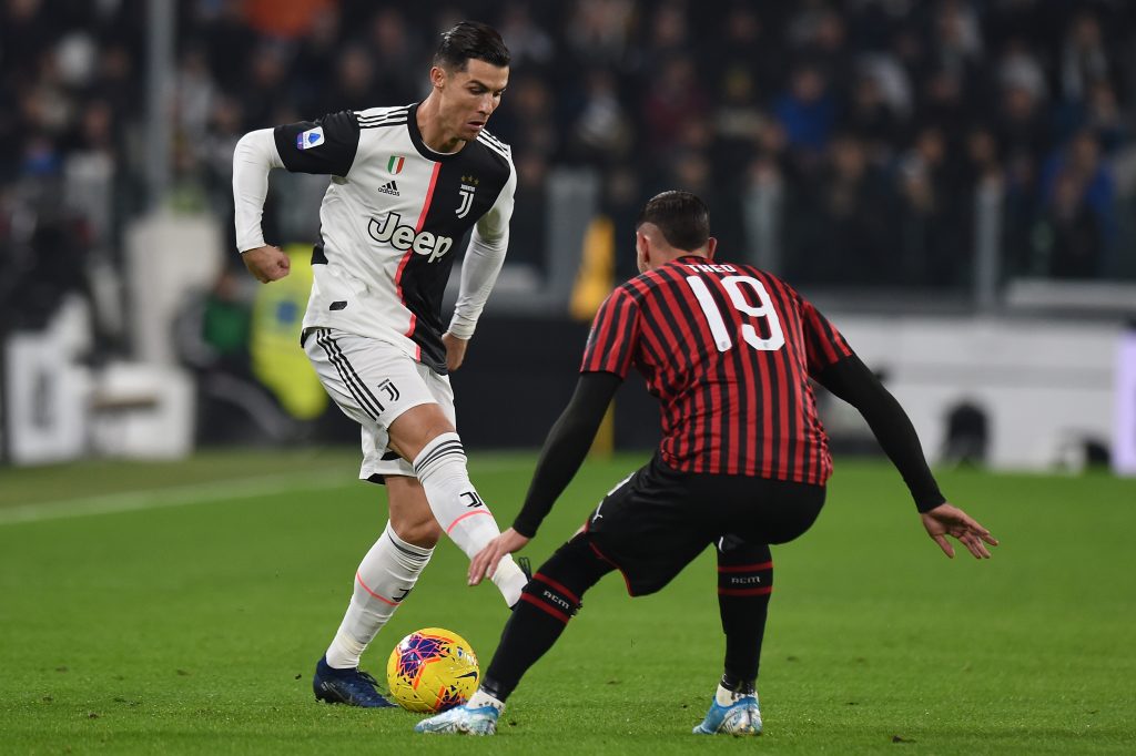 Juventus-Milan Cristiano Ronaldo Theo Hernández