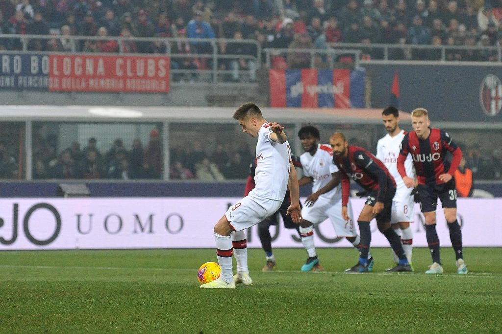 rigore Piatek Bologna-Milan