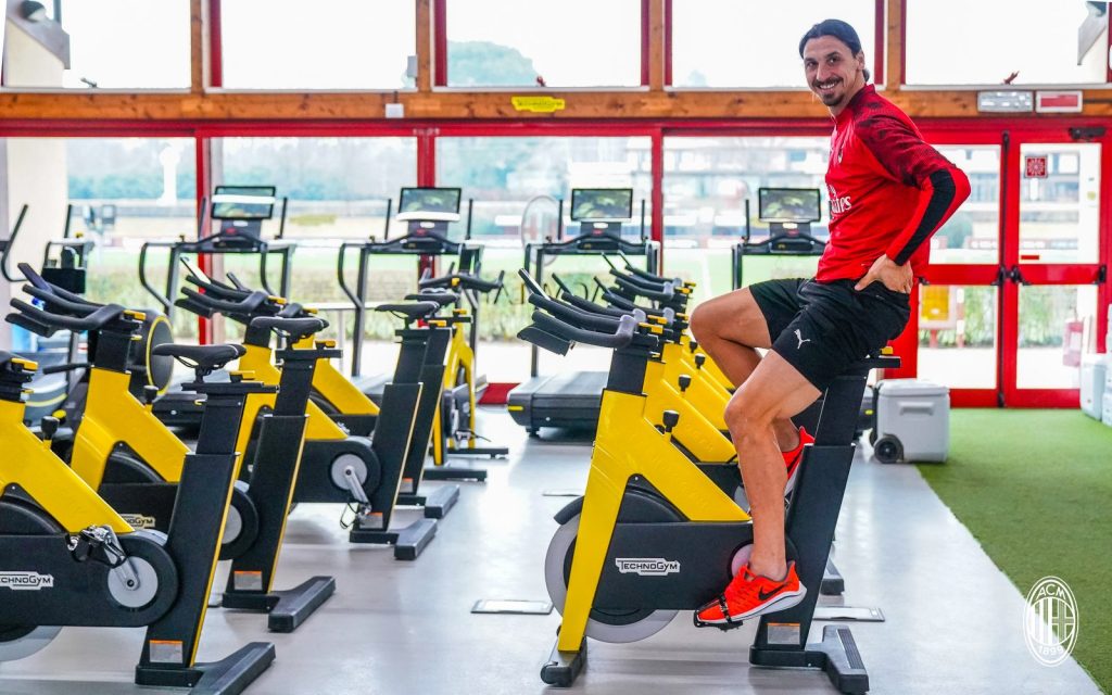 Zlatan Ibrahimovic allenamento Milan Milanello