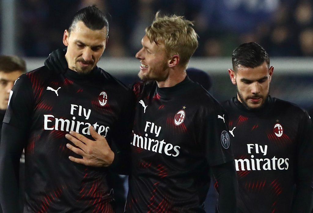 Ibrahimovic Kjaer Brescia-Milan