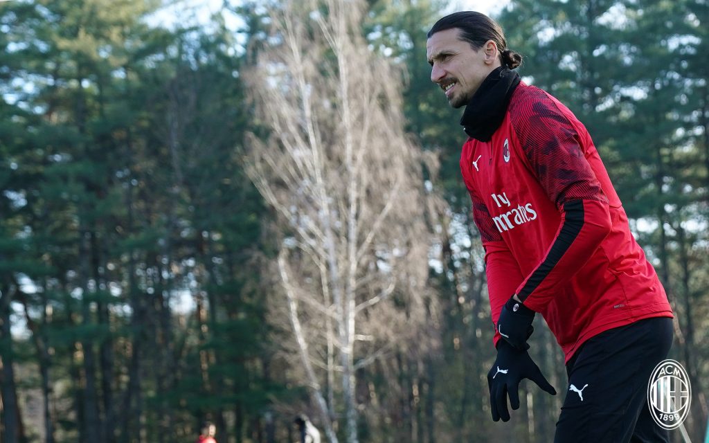Zlatan Ibrahimovic allenamento Milan Milanello