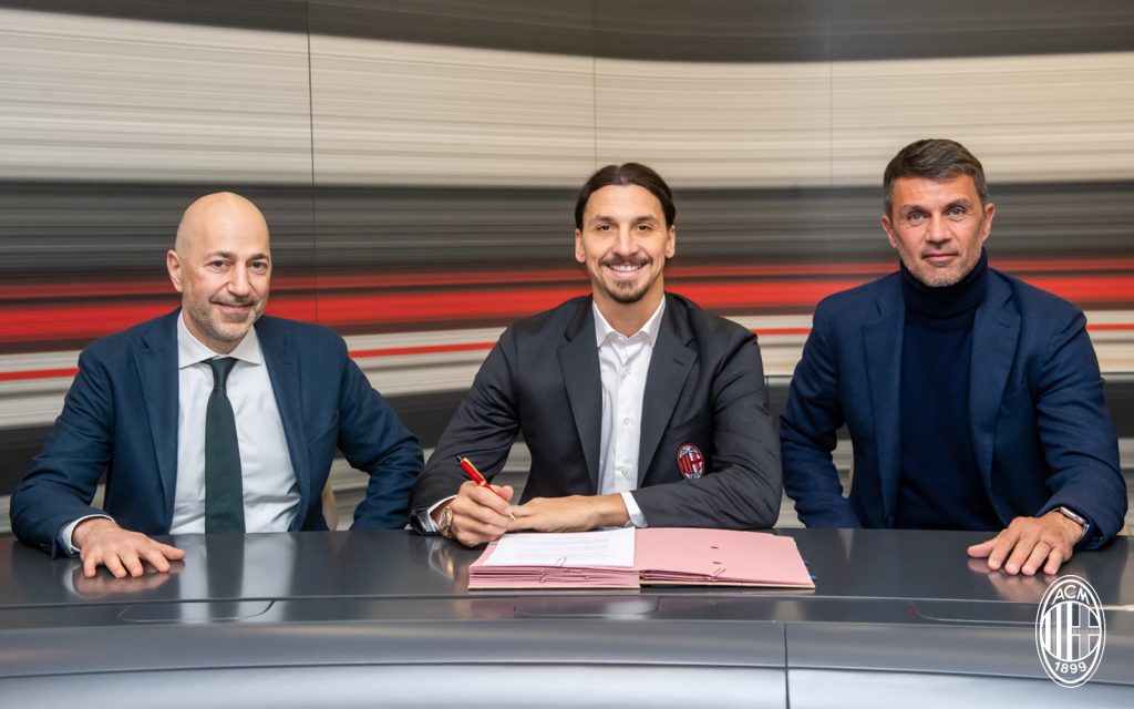 Ibrahimovic Gazidis Maldini Milan