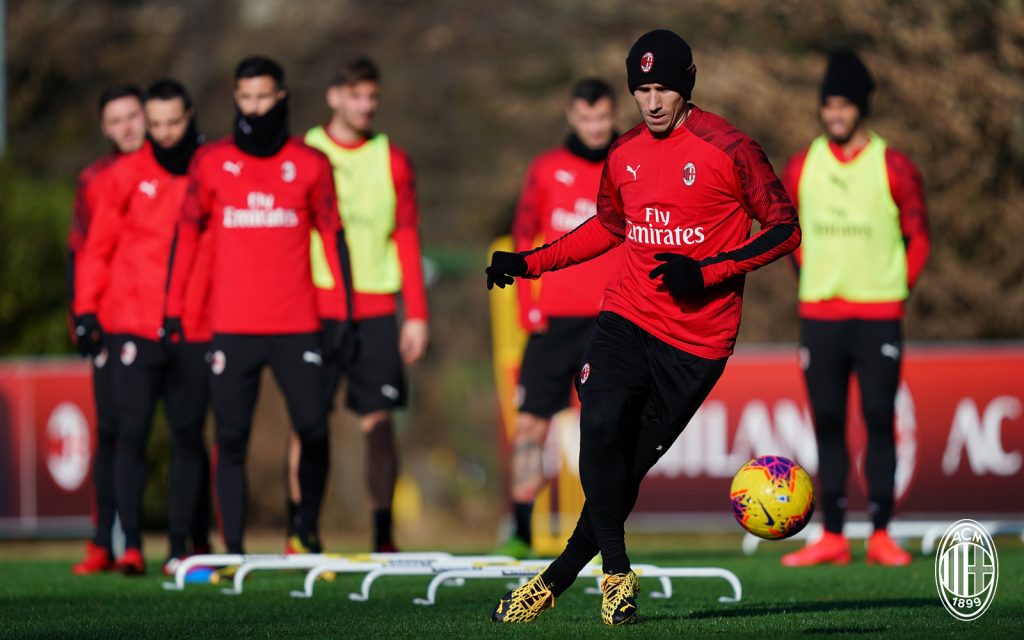 Biglia allenamento Milan Milanello