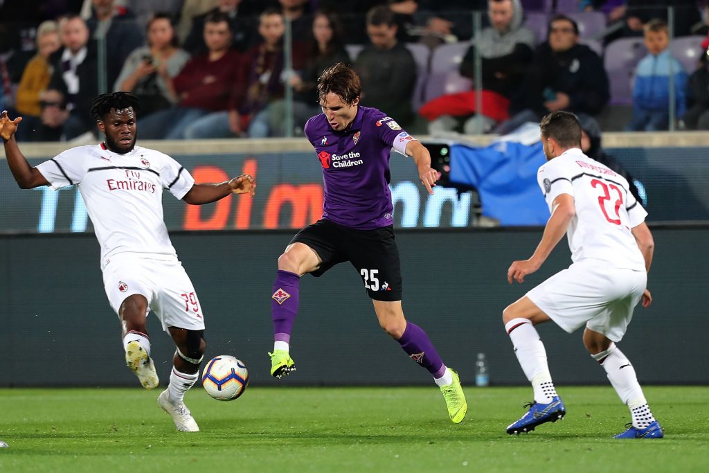 Fiorentina-Milan Kessie Chiesa Musacchio
