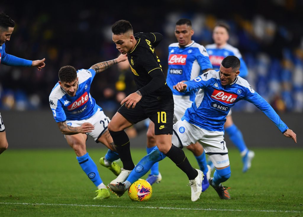 Napoli-Inter Lautaro Martínez Inter-Napoli