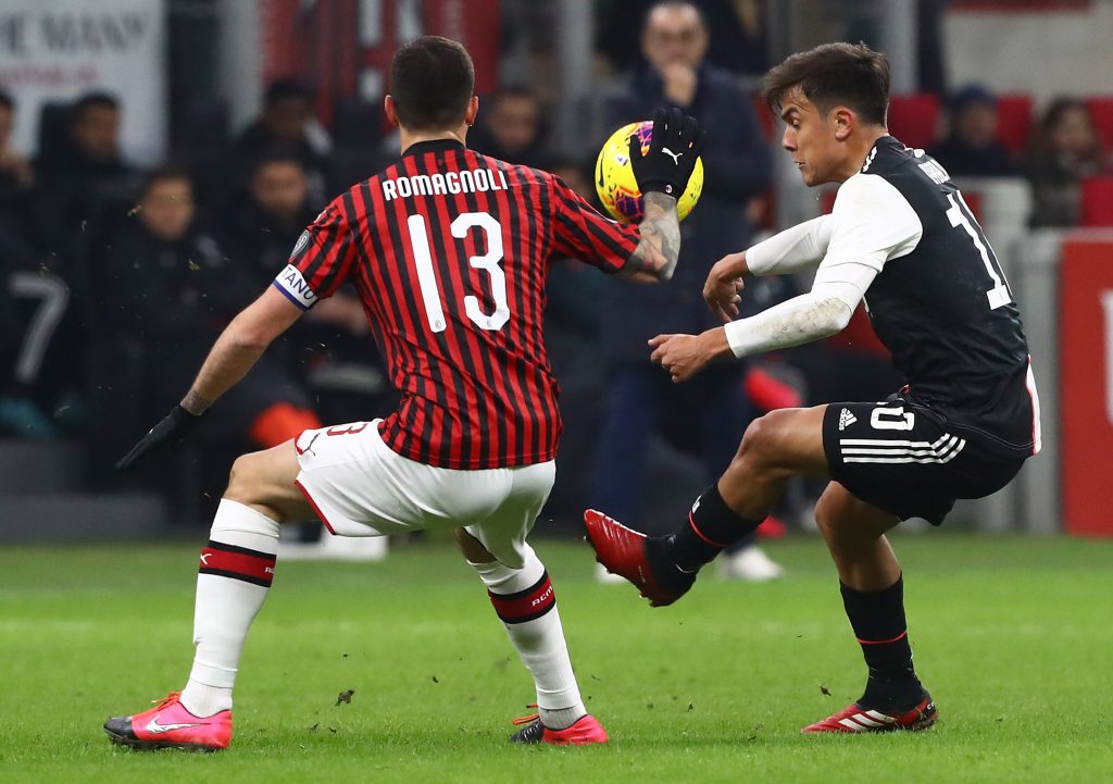 Romagnoli Dybala Milan-Juventus