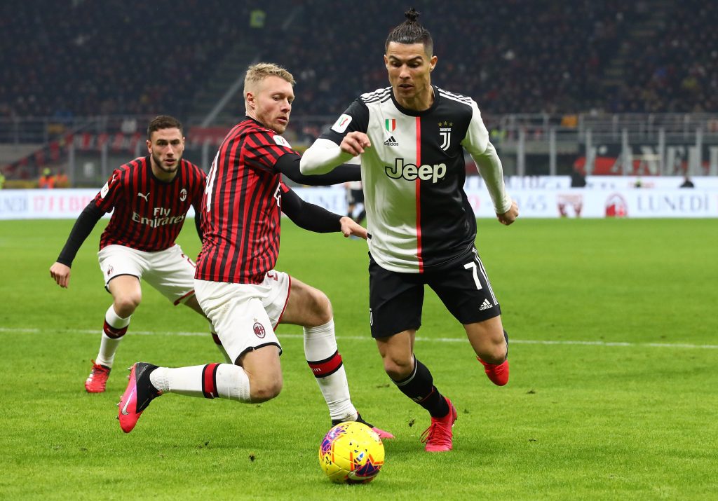 Simon Kjaer Cristiano Ronaldo