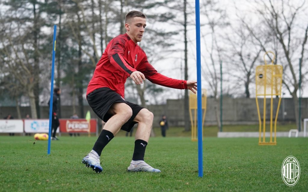 Alexis Saelemaekers Milan allenamento Milanello
