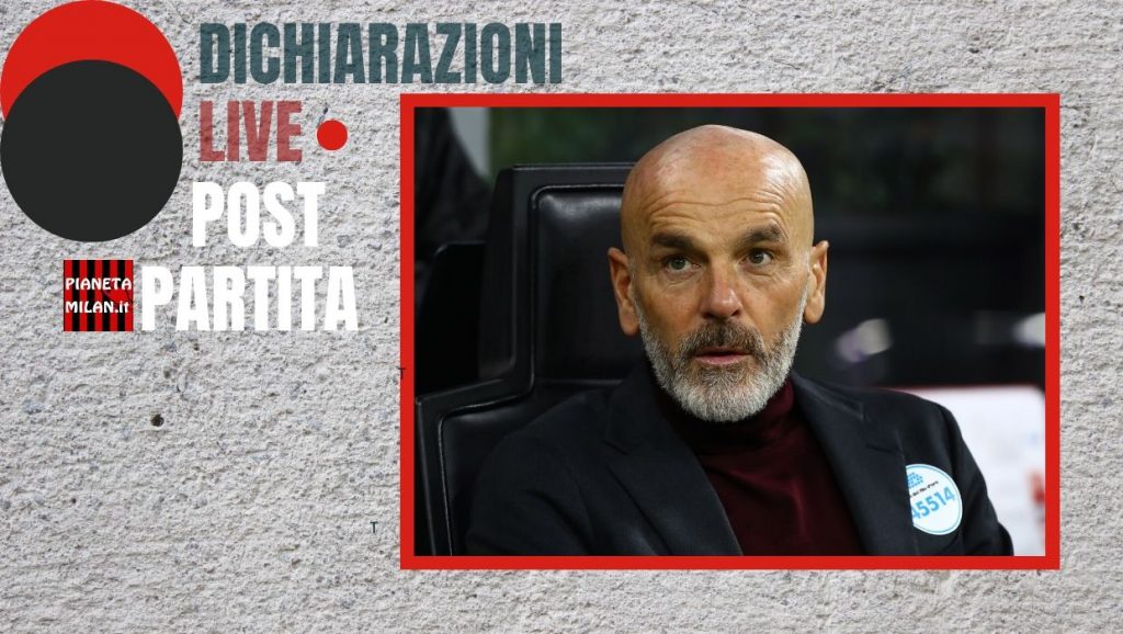 Intervista Pioli, dichiarazioni post partita Milan (Grafica)