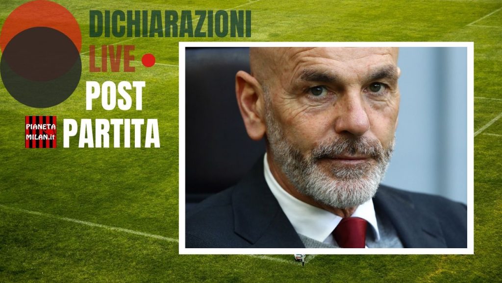 Intervista Pioli, dichiarazioni post partita Milan (Grafica)