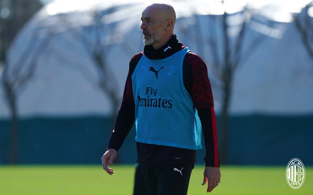 Stefano Pioli allenamento Milan Milanello