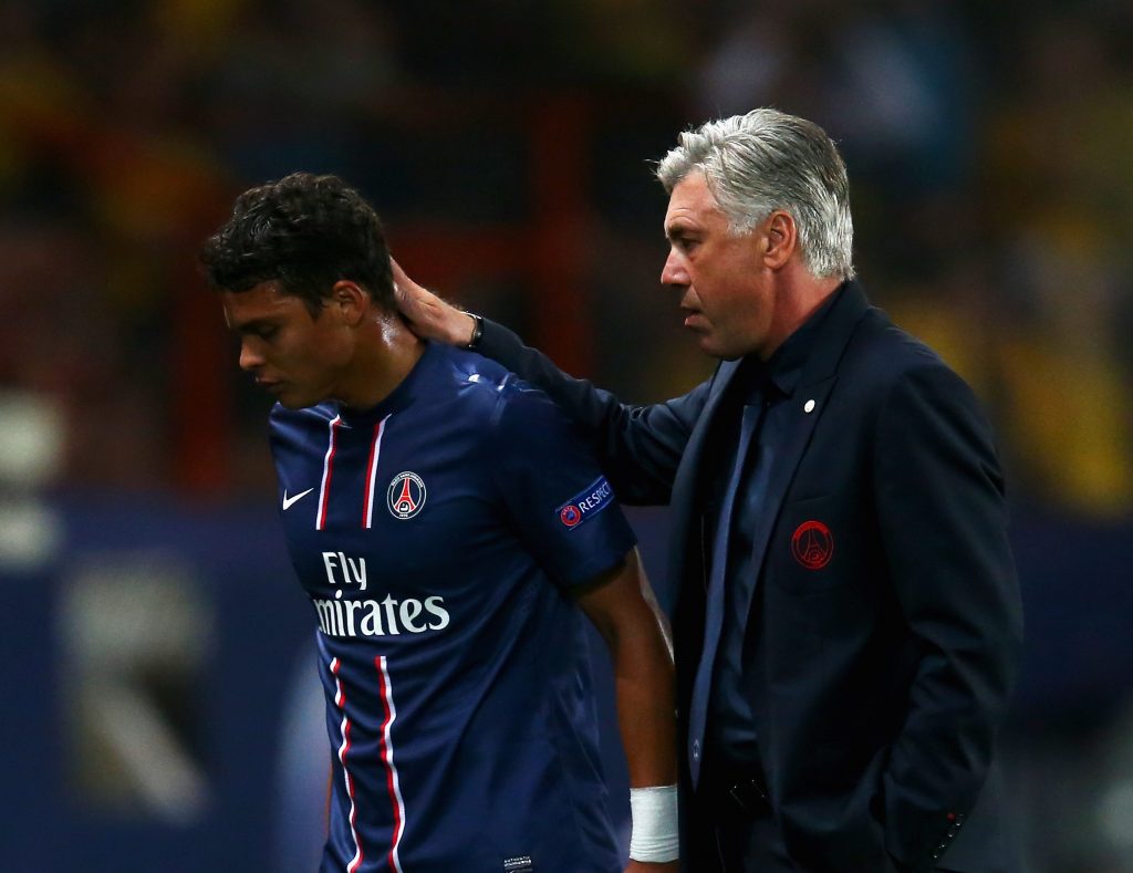 Thiago Silva Carlo Ancelotti