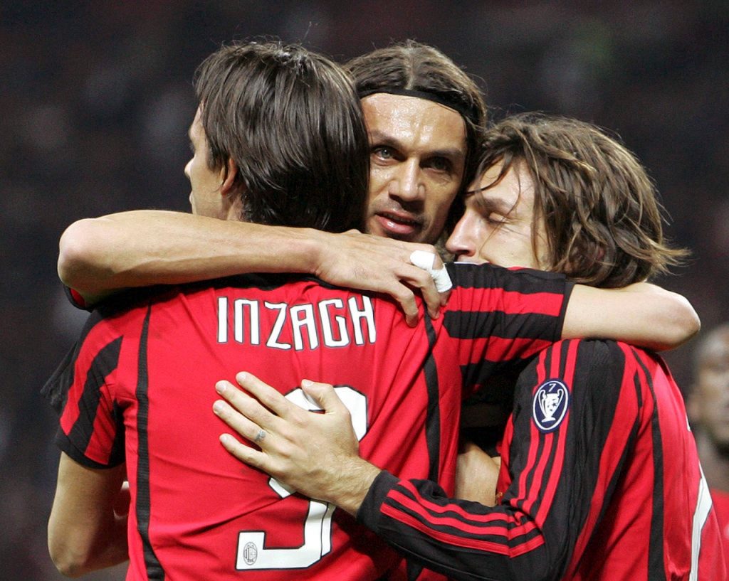 Inzaghi Maldini Pirlo Milan
