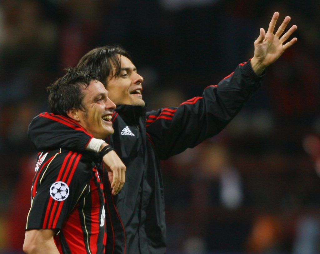 Massimo Oddo Filippo Inzaghi Milan Champions League 2007