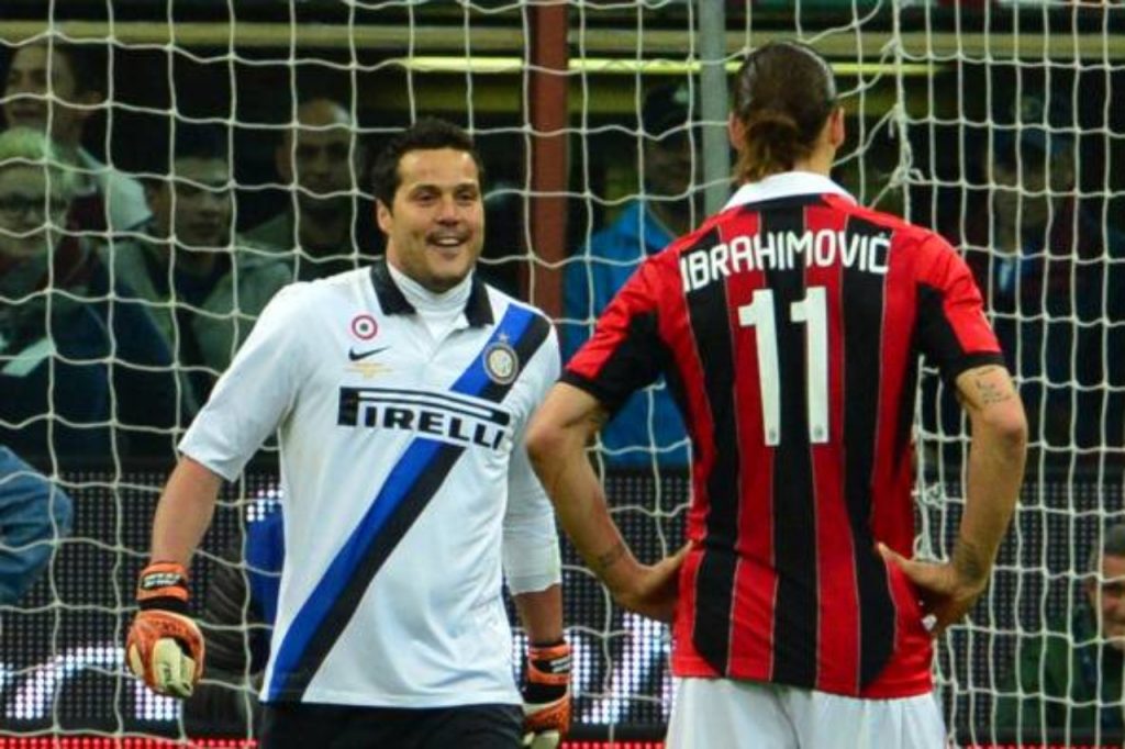 Julio Cesar Zlatan Ibrahimovic derby Inter Milan linguaccia