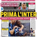 Prima pagina Corriere dello Sport 26 maggio 2020