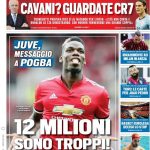 Prima pagina Tuttosport 26 maggio 2020