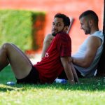 Calhanoglu Rebic Milan allenamento Milanello