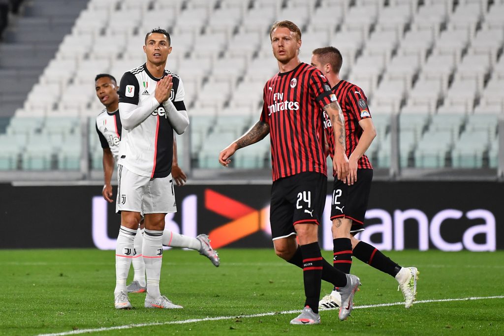 Cristiano Ronaldo Kjaer Juventus-Milan