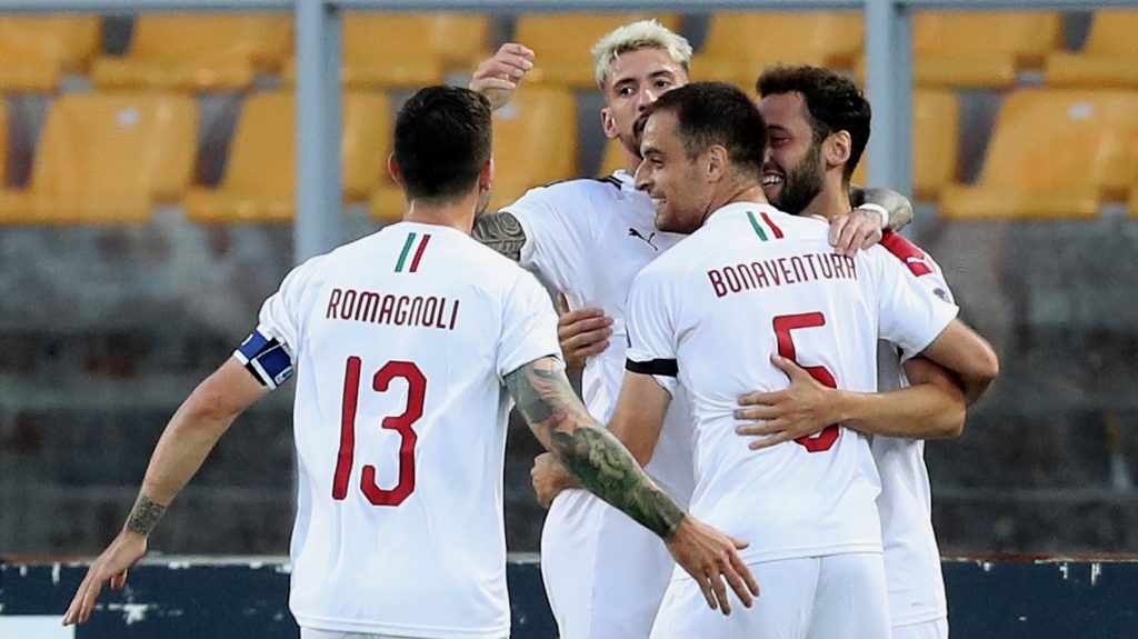 Lecce-Milan esultanza Castillejo