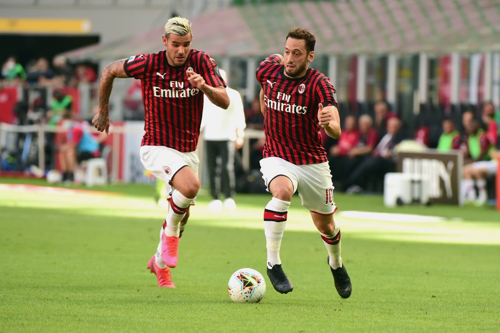 Theo Hernández Hakan Calhanoglu Milan
