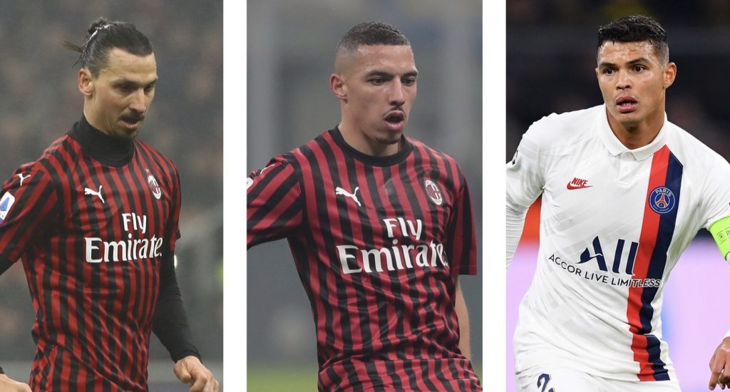 Ibrahimovic Bennacer Thiago Silva calciomercato Milan