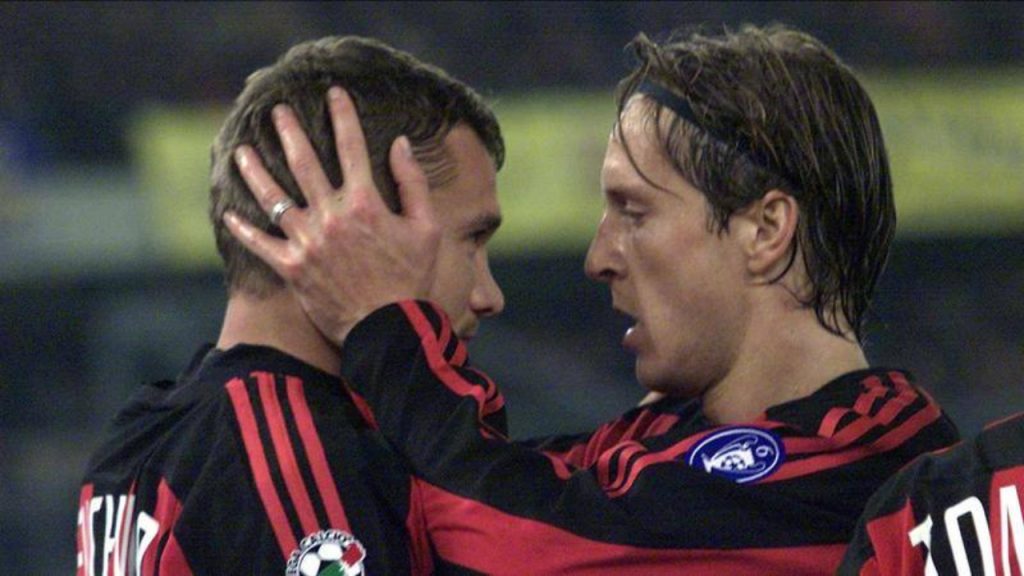 Ambrosini Shevchenko Milan attacco Chiellini Pallone Oro