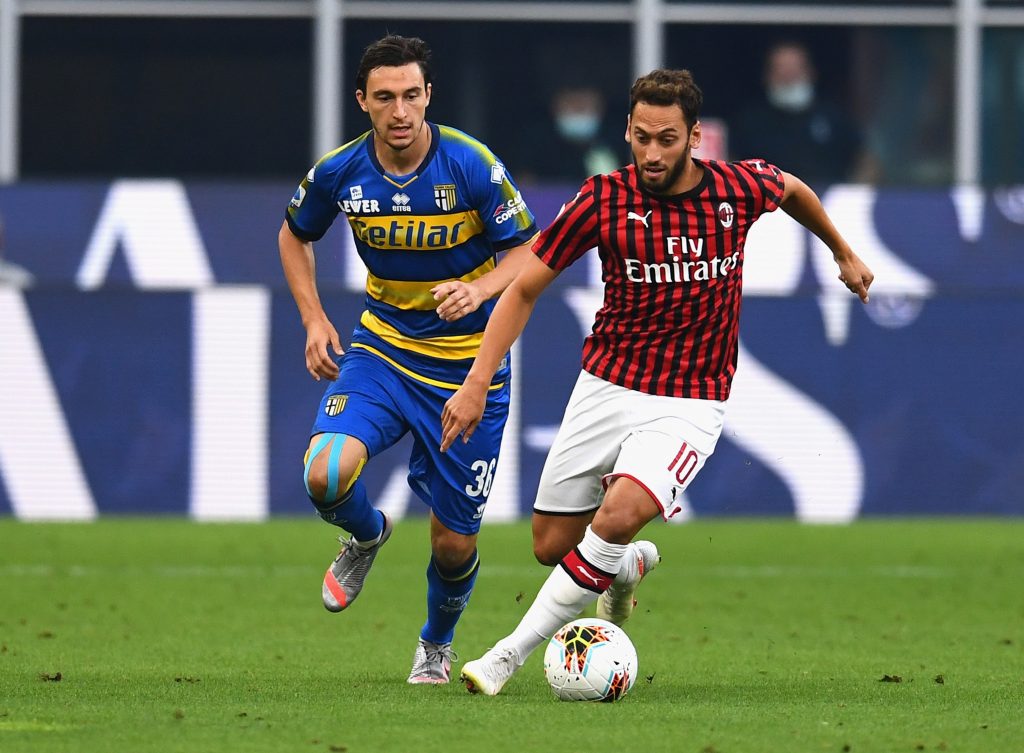 Darmian Calhanoglu Milan-Parma