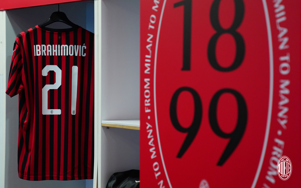 Ibrahimovic spogliatoio rossonero Milan-Bologna