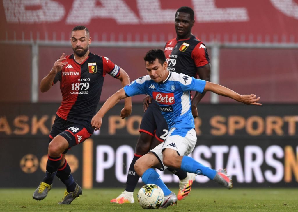 Lozano in Genoa-Napoli