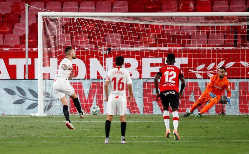 Siviglia Maiorca rigore gol Ocampos riscatto suso