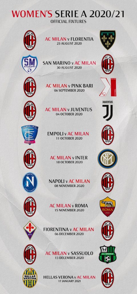 calendario serie a femminile 2020-2021