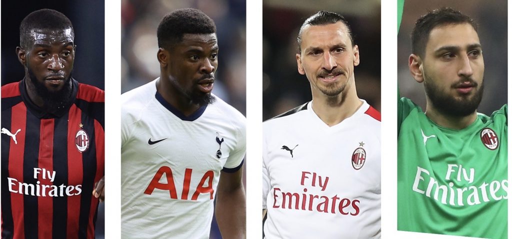 Bakayoko Aurier Ibrahimovic donnarumma calciomercato Milan