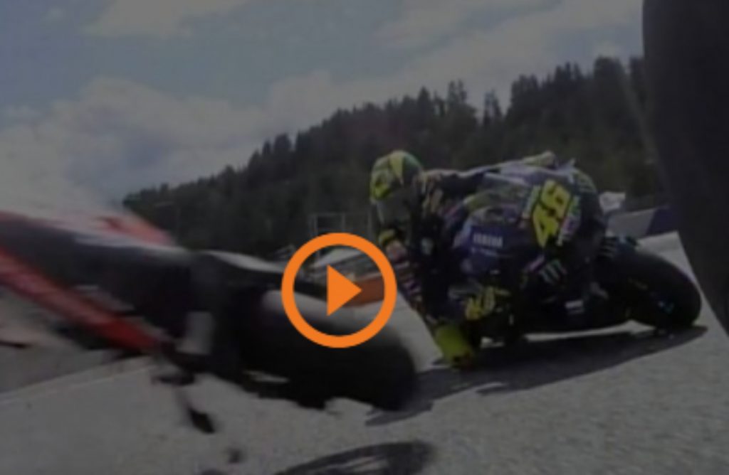 Incidente moto gp zarco valentino rossi austria