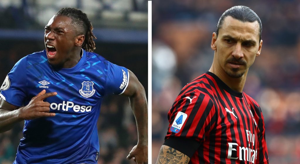 Moise Kean Zlatan Ibrahimovic calciomercato Milan Everton Raiola