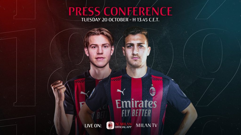 Dalot Hauge Conferenza Stampa AC Milan calciomercato