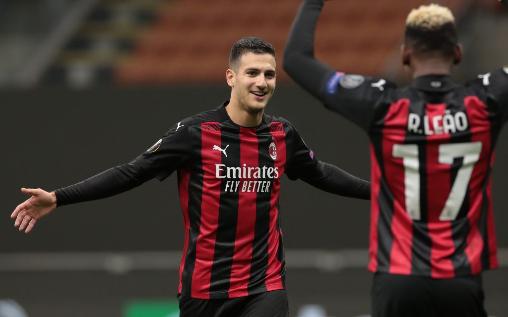 Diogo Dalot Rafael Leão AC Milan Milan-Sparta Praga Europa League 2020-2021