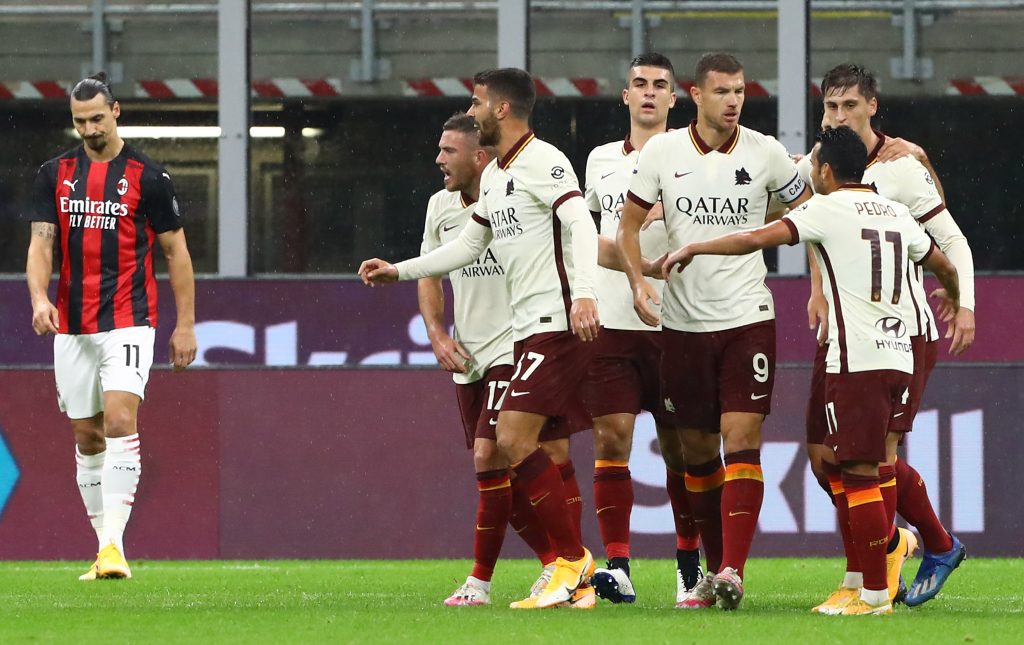Edin Dzeko Milan-Roma Serie A 2020-2021