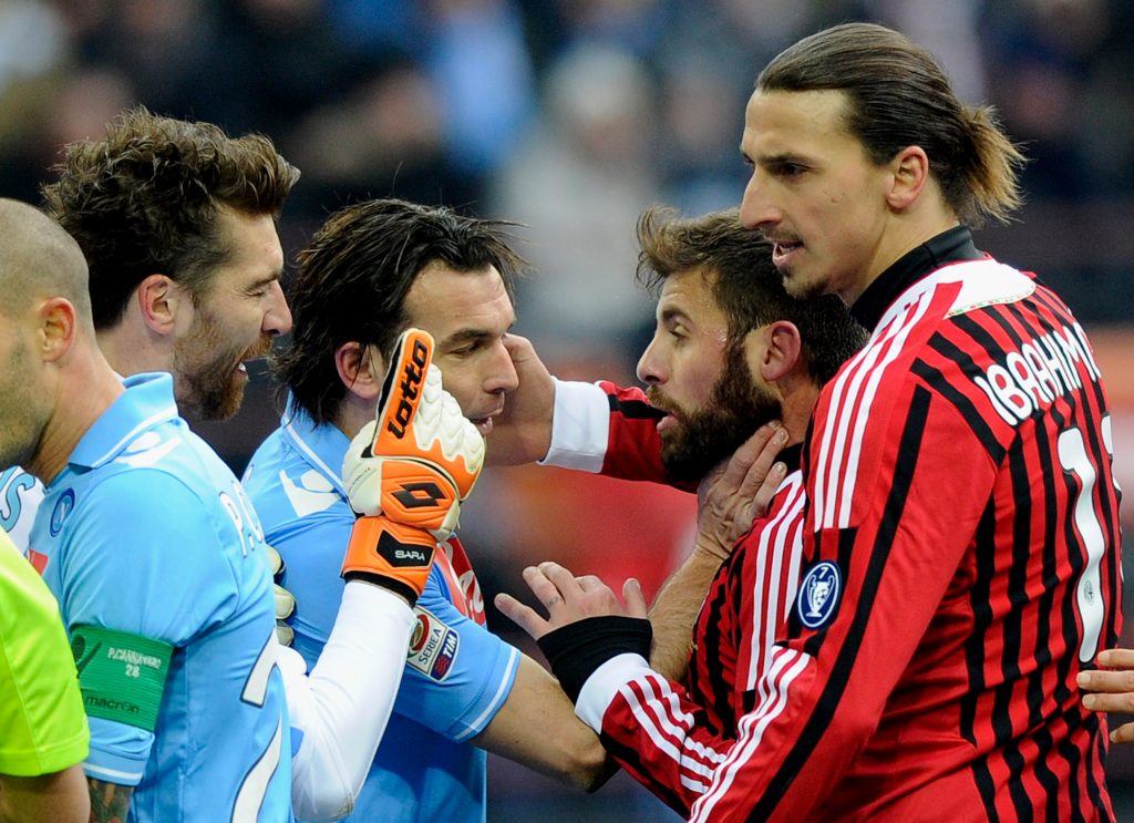 Salvatore Aronica Zlatan Ibrahimovic Milan-Napoli